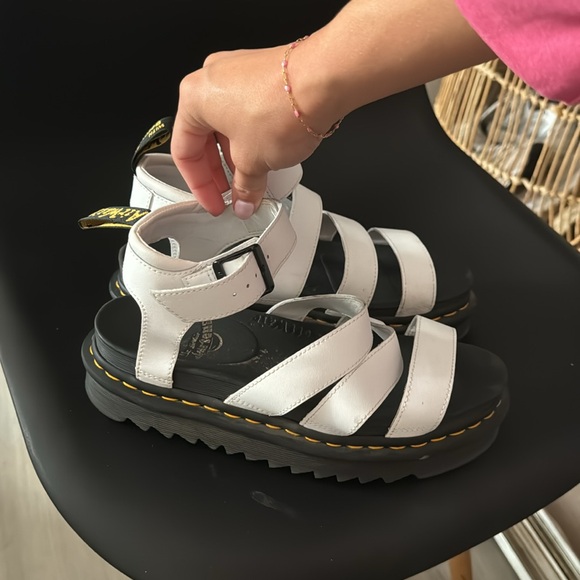 White Platform Dr.Marten Sandals - Picture 3 of 3
